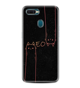 Oppo A5S A15 A16 A54 A55 A73 A74 Kılıf Desemli Silikon Meow 1657