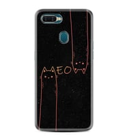 Oppo A5S A15 A16 A54 A55 A73 A74 Kılıf Desemli Silikon Meow 1657