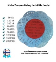 EPOKSİ REÇİNE ZIMPARA SETİ MIRKA GALAXY 9'LU SET PRO (Mavi)