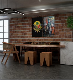 Kişiye Özel Yeni İş ,Ofis Hediyesi Osmanlı Tasarımlı Kanvas Tablo İkili Set 30x50 cm