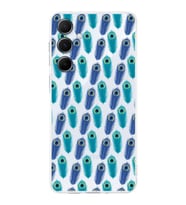 PrintiFy Samsung Galaxy A54 ile Uyumlu Nazar Boncuğu 4 Baskılı Kamera Korumalı Şeffaf Silikon Kılıf