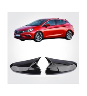 Opel Astra K 2015-2021 Uyumlu Parlak Siyah Batman Ayna Kapağı