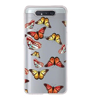 PrintiFy Samsung Galaxy A80 ile Uyumlu 1mm Slim Fit Water Color 2 Baskılı Şeffaf  Kılıf