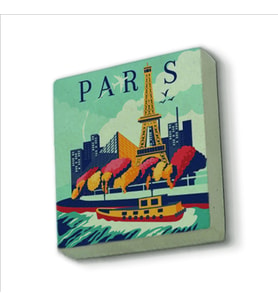 Paris Baskılı Doğaltaş  Magnet(KRG-002)Buzdolabı Süsü