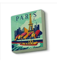 Paris Baskılı Doğaltaş  Magnet(KRG-002)Buzdolabı Süsü