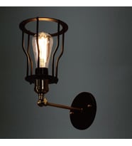 RİOLİGHT RETRO KAFES APLİK (Siyah - Beyaz)