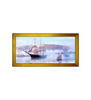 Manzara Temalı Kanvas Tablo 50 x 70 cm Gold Çerçeve