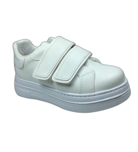 OrtopedikAL 1087 Kız Çocuk Beyaz Cırtlı Sneaker Spor Ayakkabı
