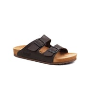 Fly Soft S903 Poli Hafif Taban Çift Toka Erkek Terlik KAHVE