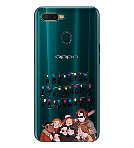 Oppo A5S/AX7/A12 Uyumlu Stranger Things Desenli Şeffaf Telefon Kılıfı
