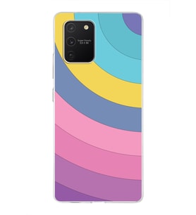 Samsung Galaxy S10 Lite  Kapak Renk Cümbüşü Tasarımlı Şeffaf Silikon Kılıf