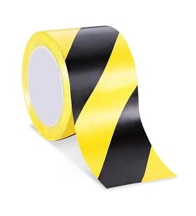 KRAF 2565 YER İŞARETLEME BANDI 50mm X 30m SARI-SİYAH  TEKLİ