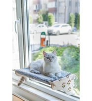 Asılan Vantuzlu Kedi Yatağı (Gri, X-Large)