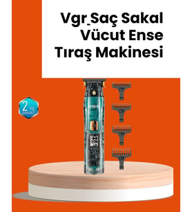 Vgr V-695 Şarjlı Saç Sakal Tıraş Makinesi 2600mah Batarya Ve Kılavuz Taraklı