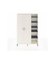 Arges Dolap 7 Raflı 2 Kapaklı Tek Askılı 132x30x195 Aytaşı-Aytaşı/Antrasit