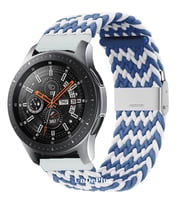 Samsung Galaxy Watch Gear S2 3 41mm 42mm Active 2 40mm 44mm Kordon Metal Klipsli (MAVI-BEYAZ)