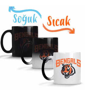 Cincinnati Bengals 02 Sihirli Kupa Bardak Porselen