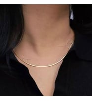 KISA İNCE İTALYAN EZME KOLYE ZİNCİR KADIN GOLD ÇELİK ÜZERİ ALTIN KAPLAMA GARANTİ BELGELİ