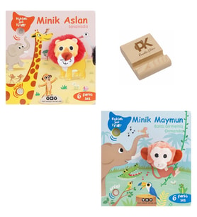 Yapı Kredi Kuklalı ve Sesli Kitap Minik Aslan ve Maymun 6 Farklı Ses + Telefon Standı