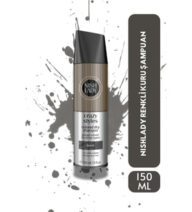 NISHLADY RENKLİ KURU ŞAMPUAN SİYAH RENK (150 ML)