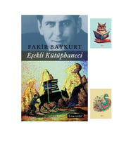Eşekli Kütüphaneci - Literatür - Fakir Baykurt - 9789750404030 (TÜKENMEZ KALEM VE NOT DEFTERLİ) (Krem)