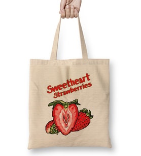 Sweetheart Strawberries Adorkable Bez Çanta Uzun Saplı