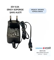 Arçelik Grundig VCP5131 - SD6140  32Volt 0.5A Dikey Süpürge Şarj Adaptörü (Siyah)