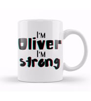 Oliver Name Custom Design Gift Baby Gift For Him Kupa Bardak Porselen