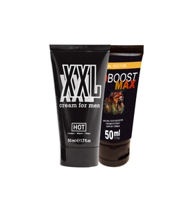 Hot XXL Cream Men Dick Hardener Delayer Enlarger 50 ml Penis Kaldıran Büyüten geciiktiricili Krem + Ero Boost Max Penis Uyarıcı Kaldırıcı Krem 50 ml