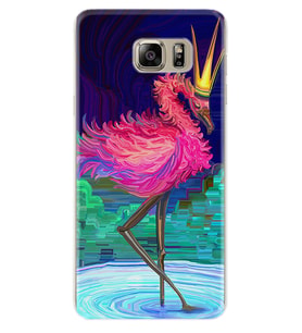 Samsung S7 Edge S20 Fe Plus Ultra S21 S22 Kılıf Boyun Askılı Silikon Queen Flamingo 1748