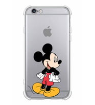 Apple iPhone 6S Uyumlu Köşe Korumalı Antişok  Kapak Mickey Mouse Tasarımlı Şeffaf  Kılıf