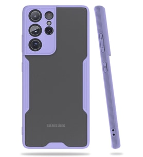 Durukar® Samsung Galaxy S21 Ultra Kılıf Platin Silikon - Lila
