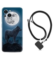 Reeder S23 Max Pro Kılıf Resimli Boyun Askılı İpli Desenli Silikon Series Moon Wolf 1820