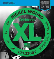 D'Addario EXL220BT XL Nickel Serisi Bas Gitar Tel Seti (Super Light - 40-95 - Balanced Tension)