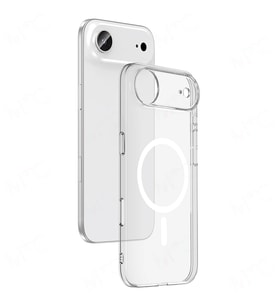 Apple iPhone 17 Air Kılıf Zore M-safe Şarj Özellikli Şeffaf Kamera Çerçeveli Porto Kapak