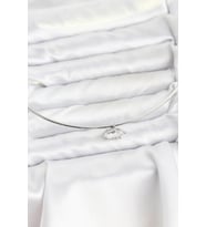 Pirinç Gümüş Renk Choker Model Zirkon Taşlı Kadın Kolye 5886