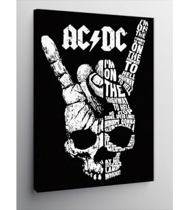 Kanvas Tablo Ac/Dc Highway To Hell