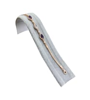 Metal Saç Süet Kumaş Gri Renk 18/3 cm Bileklik-Saat Sergileme Standı