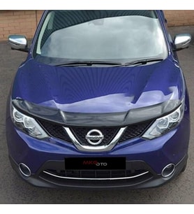 Nissan Qashqai  2014 - 2017 Ön Kaput Koruyucu Rüzgarlığı Piano Black 3.2 mm Kalın Plastik