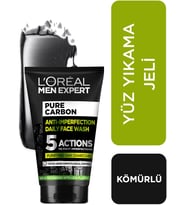 Lexroo Men Expert Pure Charcoal Cilt Problemlerine Karşı Savaşan Yüz Yıkama Jeli 100 ml