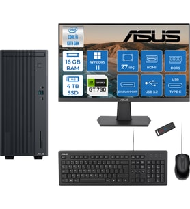 Asus Expertcenter P500MV Intel Core I5-13420H 16GB Ddr5 4tb SSD WIN11HOME 4GB/GT730 100HZ IPS 27" Mon Minitower Masaüstü Bilgisayar WF5136216512B0DH05+Zettausbbellek