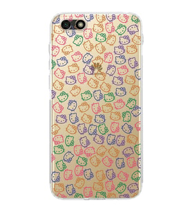 Huawei Y5 2018  Kamera korumalı Kapak Hello Kitty Tasarımlı  Şeffaf Kılıf