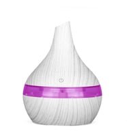 Japon Modeli 300ml Aroma Terapi Oda Hava Nemlendirici 7 renk Ultrasonik Ahşap Görünüm Led Işıklı