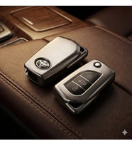 Toyota Corolla - Auris - Yaris - Avensis Uyumlu Smart 3 Buton Silikon Oto Anahtar Kumanda Kabı Kılıf Gri