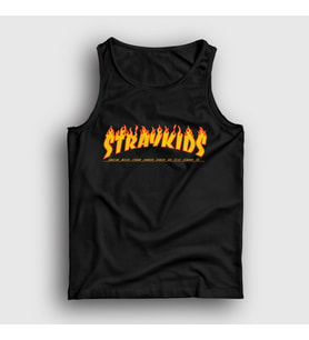 Presmono Unisex Siyah Thrasher K-Pop Stray Kids Atlet 414058tt