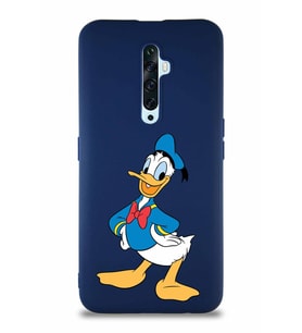 Oppo Reno 2Z Soft Premier Kapak Donald Duck-C Tasarımlı Silikon Kılıf - Lacivert (Şeffaf)