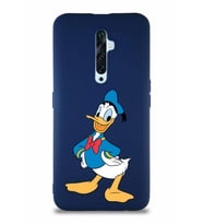 Oppo Reno 2Z Soft Premier Kapak Donald Duck-C Tasarımlı Silikon Kılıf - Lacivert (Şeffaf)