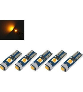 5 Adet Turuncu T5 LED Kilometre Kadran Ambians Aydınlatma Ampulü