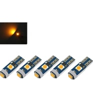 5 Adet Turuncu T5 LED Kilometre Kadran Ambians Aydınlatma Ampulü