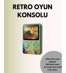 TV Bağlantılı 500 Oyunlu Mini Gameboy Konsol